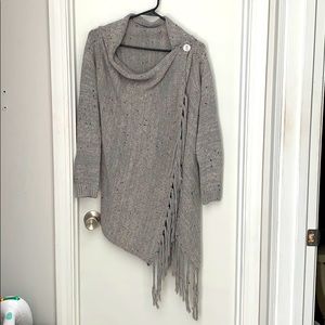 Fringe Wrap Sweater